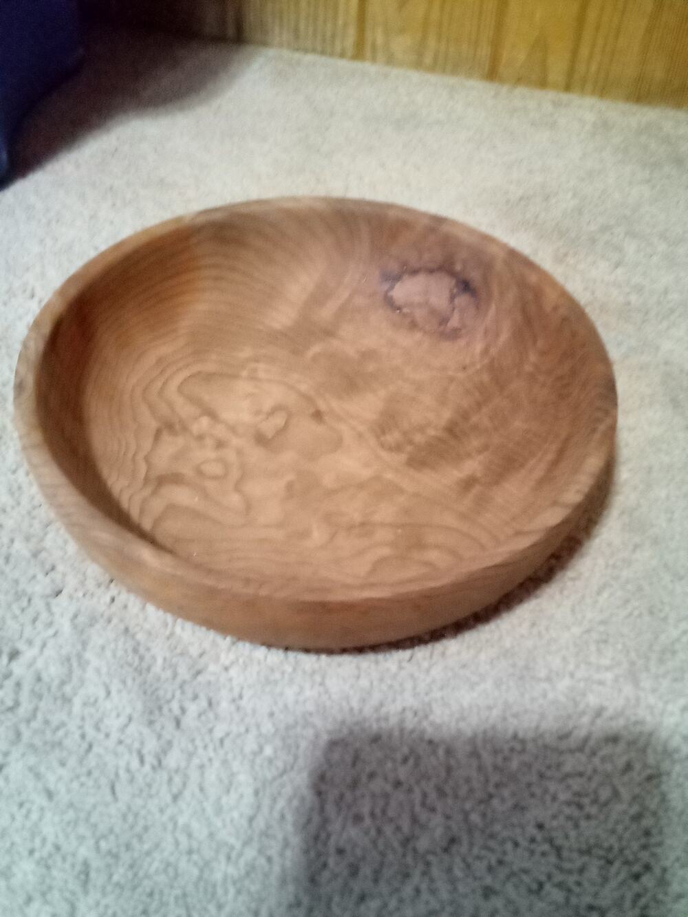New Vintage California Redwood 11x3 Inch Serving Bowl